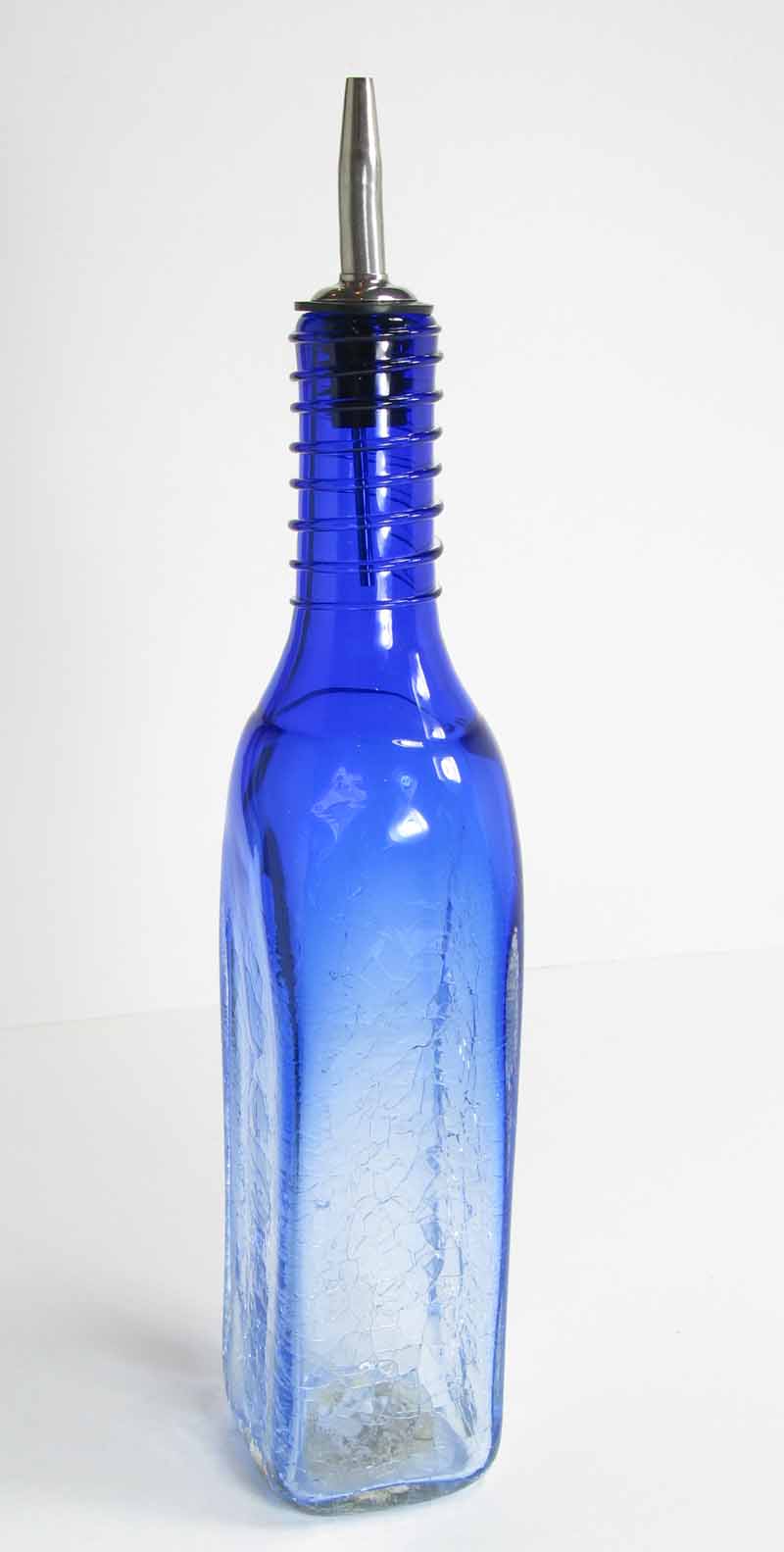 Blown Glass Bottle in Cobalt